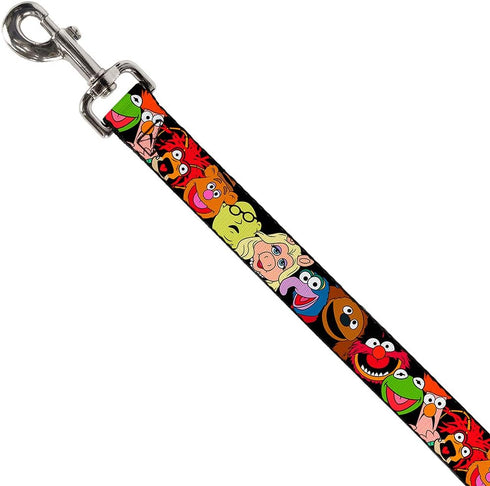 Buckle-Down Pet Leash - Muppets Faces Black - 4 Feet Long - 1/2" Wide...