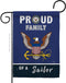 Proud Family Sailor Garden Flag - Armed Forces Navy USN Seabee United State American Military Veteran Retire Official - House Decoration Banner Sm...