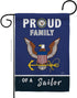 Proud Family Sailor Garden Flag - Armed Forces Navy USN Seabee United State American Military Veteran Retire Official - House Decoration Banner Sm...