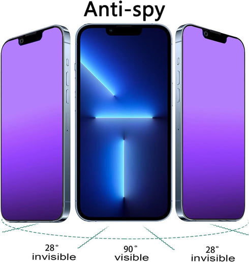 2 PCS Anti-Blue Privacy Matte Tempered Glass for iPhone 13 Pro Max/iPhone 14 Plus Anti-Glare Anti-Spy Screen Protector Film 6.7 inch...