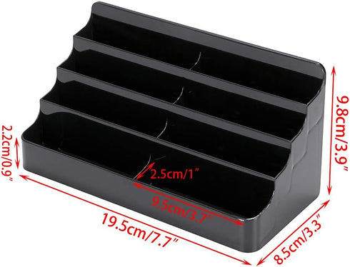 Hipiwe Business Card Holder for Desk- 8 Pocket Acrylic Business Card Display Stand Office Desktop Name Card Organizer,Fits 480Pcs Business Cards (...