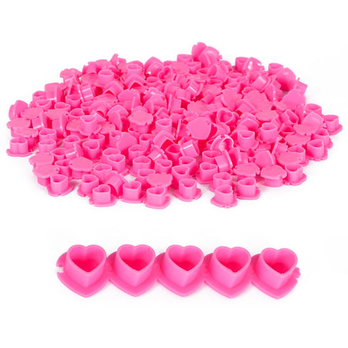 200PCS Tattoo Ink Caps Heart Shaped Tattoo Ink Cups Spliceable Disposable Pigment Caps Plastic Ink Caps with Base Ink Caps for Tattooing Permanent...