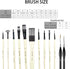 12pcs Artist Paint Brush Set with Carrying Case Premium Nylon Hair Brushes for Watercolor, Acrylic, Oil and Gouache Painting...