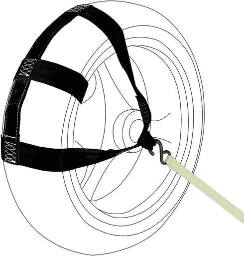 MOTO4U Universal Motorcycle Rear Wheel Tie Down Strap in Black...