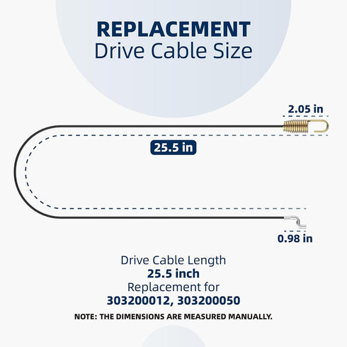 303200012 Snowblower Clutch Cable Lower Auger Cable Compatible with PowerSmart DB7103-24 Snow Blower 303200050 Snowthrower Drive Cable Fit for Pow...