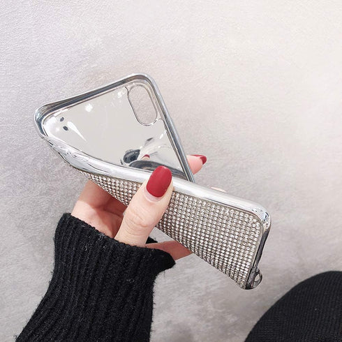 LUVI for iPhone Xs Max Case Luxury Fashion Glitter Sparkle Bling Glossy Crystal Rhinestone Artificial Diamond Protective Cover with Soft TPU Elect...