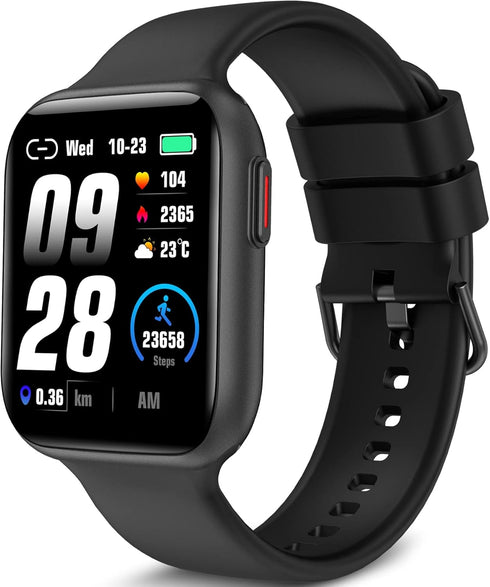 BRIBEJAT Smart Watch (Dial/Answer Call) 37x46mm Fitness Tracker Pedometer with SpO2/Real-time HR/Sleep Monitor Compatible with Samsung iPhone Andr...