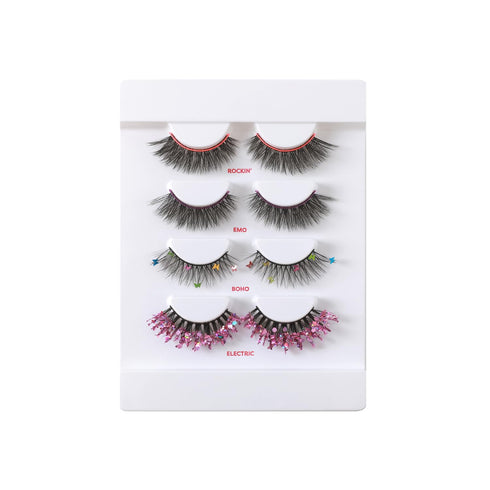 Profusion Cosmetics It's a Vibe Lash Fest 4-pair Lash Set, Elevate Your Festival Glam with Faux Mink lashes, Thin, light-weight Design, Quick-dry ...