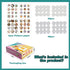 48pcs Badge Maker Machine Parts Kit, 55mm (2.16in) DIY Pin Button Press for Kids, Complete Set with Button Components, Images, and Circle Cutter (...