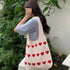 Women Crochet Tote Bag Cute Knit Shoulder Bag Aesthetic Purse Handbags for Shopping Travel Beach...