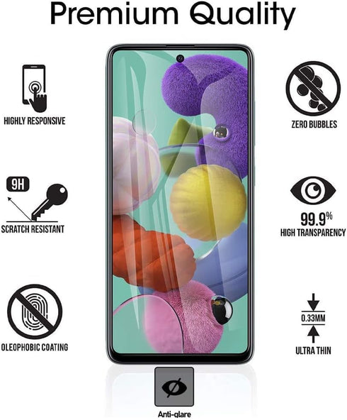 NC 2 Pack Privacy Screen Protector Compatible with Samsung Galaxy A33 / A42 / A32 / A12/ A13 / A02S / A03S, Tempered Glass Anti-Glare Full Coverag...