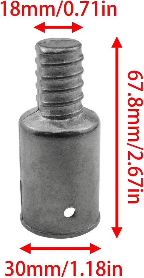 Threaded Tip Replacement Repair Kit Ultra Metal Threaded Handle Tips Handle Extension Rod Adapter Tip for Metal Brooms 25.4 mm (1 Inch) 2PCS...