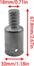 Threaded Tip Replacement Repair Kit Ultra Metal Threaded Handle Tips Handle Extension Rod Adapter Tip for Metal Brooms 25.4 mm (1 Inch) 2PCS...