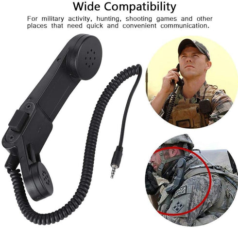 Diyeeni 3.5mm Plug Speaker Mic, Retro Telephone Handset Handheld Speaker Mic HiFi Sound Shoulder, Retro handsets for Cell Phones......