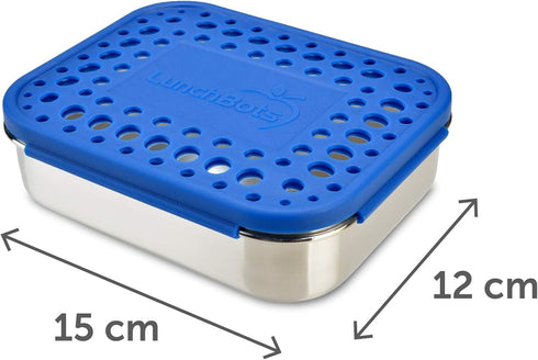LunchBots Medium Uno Stainless Steel Sandwich Container - Open Design for Wraps - Salads or a Small Meal - Eco-Friendly - Dishwasher Safe and BPA-...