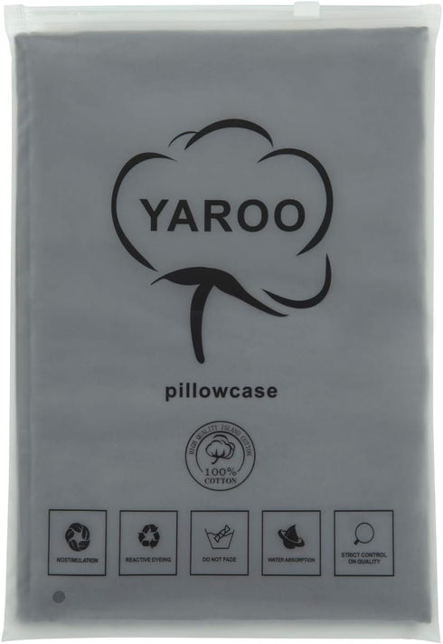 YAROO 21x72 Body Pillow Cover,Body Pillow Case,Long Pillow Case -Envelope Closure,400 Thread Count,100% Cotton,Only Cover No Insert,Body Pillowcas...