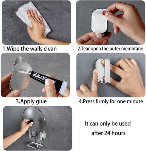 Self Adhesive Stainless Steel Pan Cover Racks ,Pantry Organization Rack, Cutting Board Storage , Pot Lid Holder...