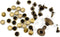 CRAFTMEMORE 200 Pack Leather Rivets Single Cap Rapid Rivet Metal Stud Fasteners Round Cap for Bag Belt Wallet Leather Craft (Antique Brass, 6MM)...