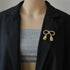 Vintage Ribbon Bow Brooch Pin Exaggerated Bow Knot Lapel Pins Clip Shawl Hat Suit Dress Accessories Brooches Pins Unique Birthday Christmas Jewelr...