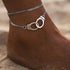 Boho Handcuffs Ankle Bracelet Silver Layered Anklet Chain Fashion Foot Jewelry Summer Beach for Women...
