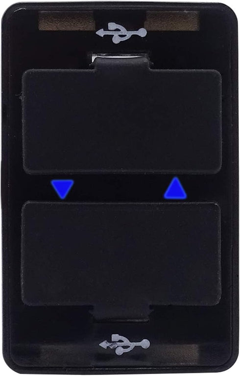 XJMOTO Dual USB Socket Charger Port Outlet Blue Light 12V/24V 2.1A Compatible with Toyota Tundra Tacoma 4Runner...