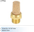 MECCANIXITY Pneumatic Muffle, 1/8" NPT Male Long Exhaust Muffler Solenoid Valve Brass Muffler Noise Silence Air Cylinder Accessories for Valve, 2 ...