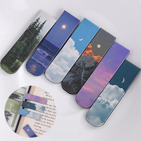 Magnetic Bookmarks Magnet Page Markers, Magnetic Page Clip for Students Teachers, Fun Book Marks for Reading(12 Pieces)...