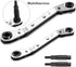 Hvac Service Wrench, Hand Refrigeration Tools Set, 3/8 To 1/4, 5/16 X 1/4Inch Wrench Ratchet Wrench Set, with Hexagon Bit Adapter Kit for Refriger...