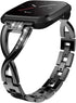 TOYOUTHS Bling Bracelet Compatible With Fitbit Versa 2 for Women - Stainless Steel Wristband Replacement for Versa Lite Edition/SE - Dressy Metal ...