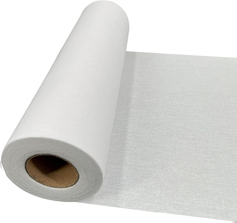PLANTIONAL Woven Cotton Iron-On Fusible Interfacing: 10.6 inch X 10 Yards White Heavy Weight 100% Cotton Single-Sided Interfacing for t-Shirt Quil...