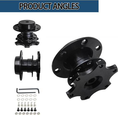 1 PC Car Steering Wheel Quick Release Kit, 3.34" x 2.75" High-strength Steel Snap-on Boss Wheel Hub Heightening Adapter, Repair Modification Acces...