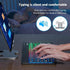 Ultra-Slim Bluetooth Keyboard and Mouse Portable Mini Wireless Keyboard Rechargeable 7-Color Backlit for Apple iPad iPhone Samsung Tablet iPhone S...