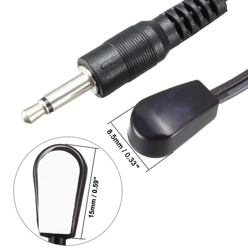 uxcell IR Infrared Emitter Extension Cable 4.9ft Long 45 Degree Emission Angle 3.5mm Jack Single Red Head 2pcs...