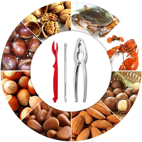 12 Pcs Crab Leg Crackers and Tools Set,mothers day gifts Including 2 Crab Leg Crackers, 4 Lobster Shellers and 6 Crab Forks/Picks...