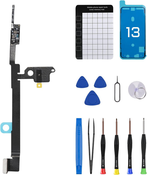 for iPhone 13 Bluetooth Antenna Flex Cable Replacement for iPhone13 Signal Bluetooth Wireless Connector Cable Part with Tweezers Repair Tool Crowb...