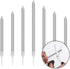 Luter Metallic Candle Candle Long Birthday Candles with Silver Stand Cake Candles for Wedding Birthday Party Decoration (24 Pieces)...