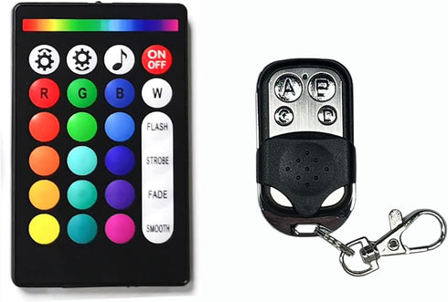 18 Kinds of Color Dual Remote RGB Music Controller for Motorcycle LED Accent Strip Light with Brake Function...