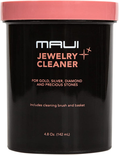 Maui Liquid Jewelry Cleaner Solution for Gold, Silver, Diamond. Safety Solution Comes with a Basket and Brushes for Extra Cleaning. NOT Guaranteed...
