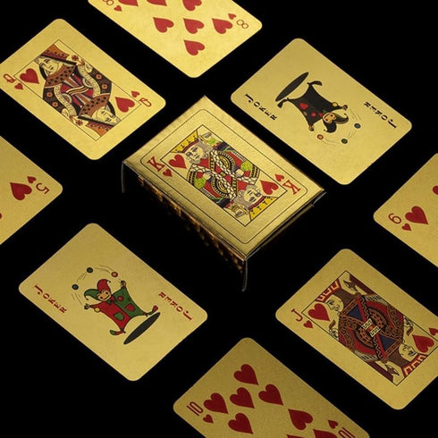 Mini Deck of Cards, Mini Gold Playing Cards, Waterproof Playing Cards for Party and Game...