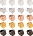 PandaHall 30pcs 5 Colors Brass Ring Blanks Pad Rectangle Ring Pad Adjustable Finger Ring Base for Embellishment Jewelry Making...
