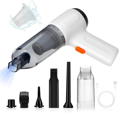 Handheld Vacuum Car Mini Vacuum Cleaner, 8000PA Strong Suction, 3in1 Vacuuming Blowing Dust Inflation Portable Cordless Vacuum Cleaner for Car Hom...