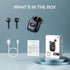 T11 Wireless Earbuds for iPhone Android with LED Power Display for Small Ears, 50H Play Time, Waterproof Earbuds Wireless Bluetooth with Mic (Blac...