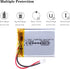 3.7V Lipo Battery 500mAh Rechargeable Lithium ion Polymer Battery 403040 Lithium Polymer ion Battery with JST Connector...