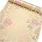 Self-Adhesive Shelf Liners Paper, Removable Self Adhesive Shelf Liner Dresser Drawer Wall Stickers Home Decoration, Gold Pink Flower 17.8 x 118 In...