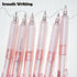 Retractable Gel Pens, 6 Pcs Quick Dry Black Ink Pens, 0.5mm Fine Point Smooth Writing Pens with Soft Silicone Grip, Cute Office School Supplies Gi...