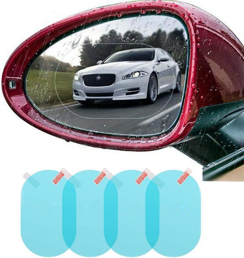 4 PCS Car Rear View Mirror Waterproof Film Side Rearview Rainproof Coating Membrane HD Nano Protective Clear Safe Driving Sticker...