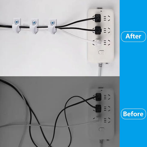 40 Pcs White Down Wall Clips- Wire Shelf Brackets Loop Clips- Closet Maid Support Brackets- Plastic Closet Shelves Clips Screws and Expansion Tube...