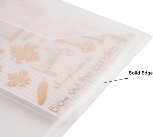 #10 Clear Plastic Envelopes 5 x 10 Money Receipt Bill Storage Holder 20 Pack Hook Loop Closure...