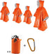 Emergency Blanket Poncho, 4 Pack Ultralight Waterproof Thermal Survival Space Blanket Ponchos with Hood for Camping Hiking Outdoor...