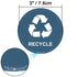 Wisdompro Recycle Sticker for Trash Can, 8 Pack of 3 inch Round Self Adhesive Trash and Recycling Stickers for Trash Bins, Garbage Containers, Ind...